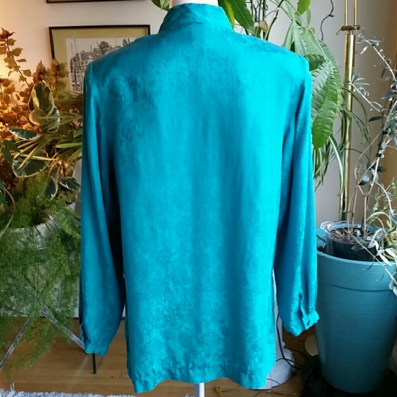 Vintage Lise J. Silk blouse size M - Picture 6 of 8